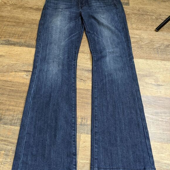 FIDELITY belladonna Flare Leg rhinestone blue jean denim - Picture 5 of 8